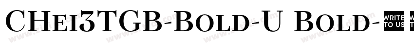 CHei3TGB-Bold-U Bold字体转换